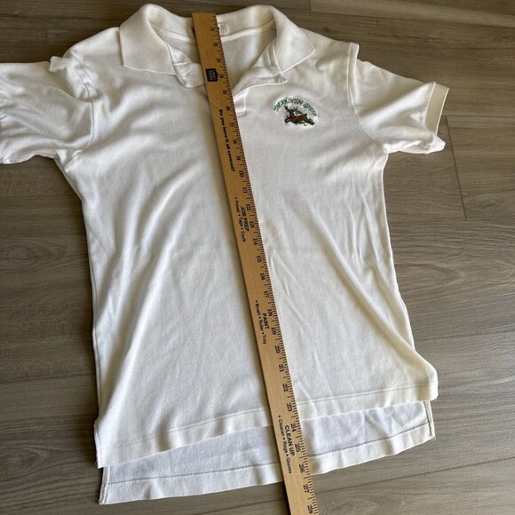 Vintage TODD Sportswear Polo Shirt Mens Med Small Tavern On The Green Deer‎ USA - Picture 5 of 7